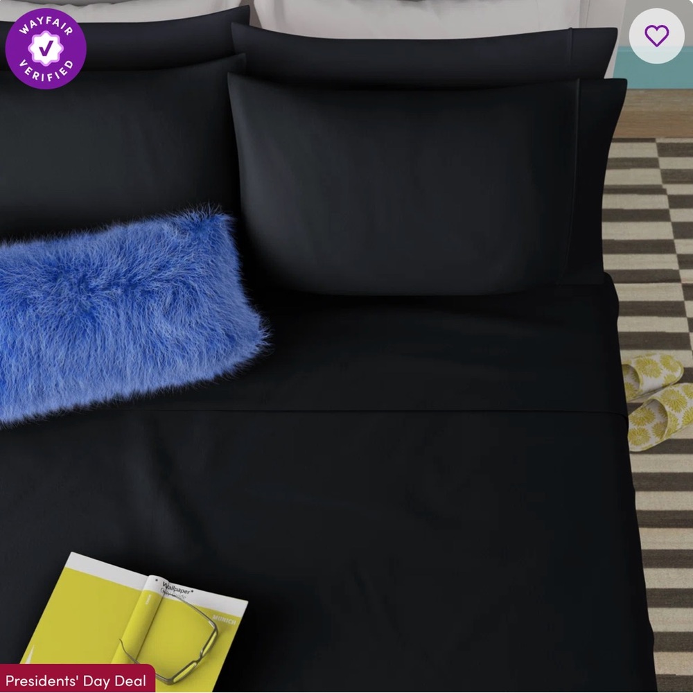 Wayfair Black Sheet set.